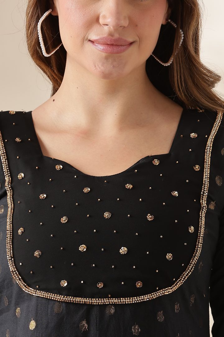 Cora Cotton Golden Polka Dots Top - Image 2