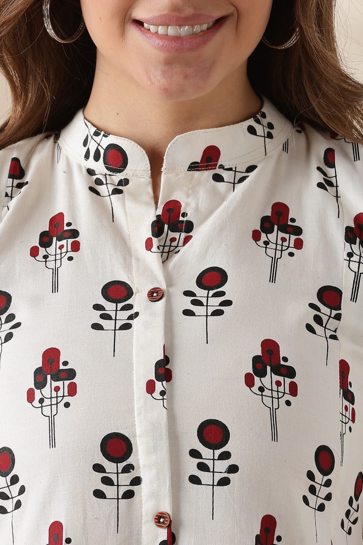 Handblock Printed Cotton Dress - Image 4