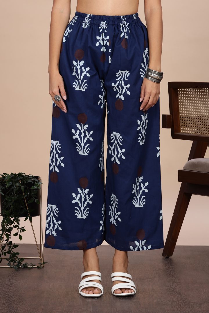 Indigo Blue Hand Block Cotton Cordset - Image 10