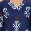 Indigo Blue Hand Block Cotton Cordset - Thumbnail Image 3