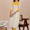 Kerala Cream & Yellow Festive 2 Piece Set - Thumbnail Image 7