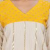 Kerala Cream & Yellow Festive 2 Piece Set - Thumbnail Image 2