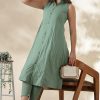 Light Green Cotton Cordset - Thumbnail Image 1
