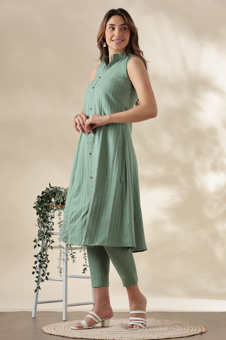 Light Green Cotton Cordset - Image 15