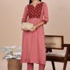 Pure Cotton Ajrak Yoke 2 Piece Set - Thumbnail Image 10