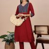 Pure Cotton Ajrak Yoke 2 Piece Set - Thumbnail Image 5