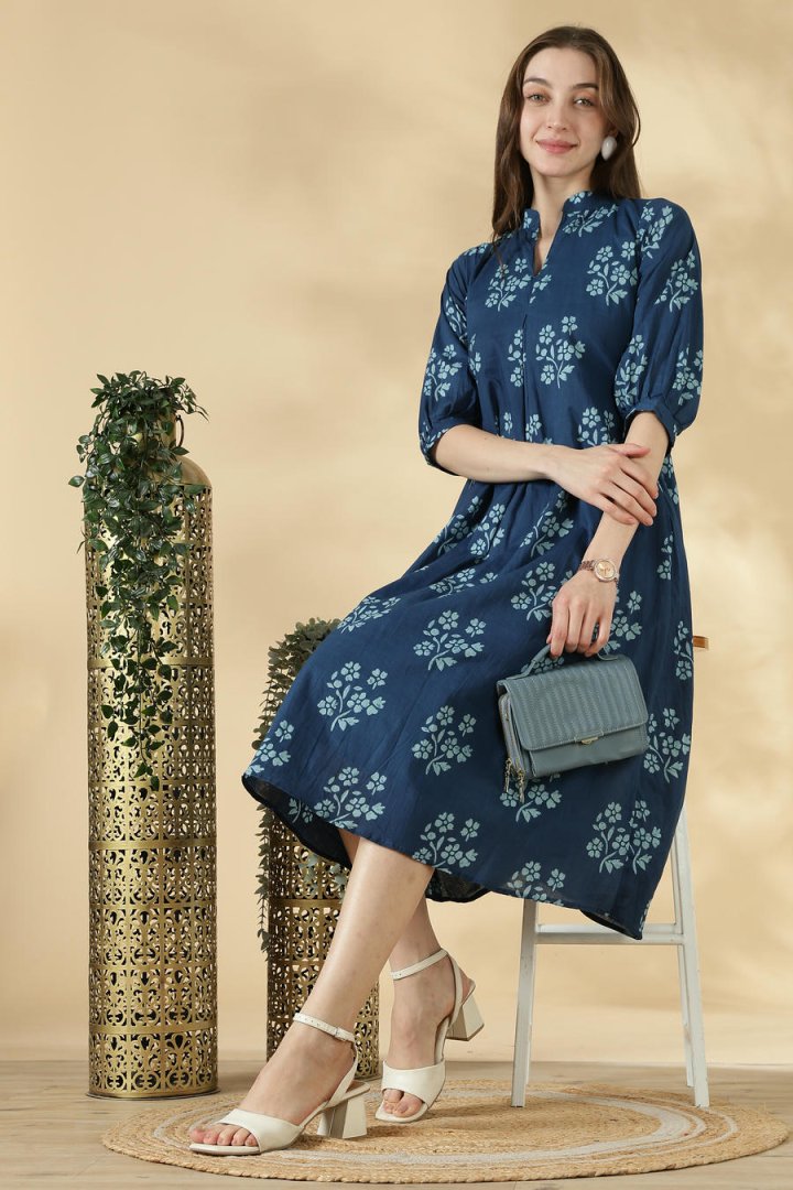 Cotton A-Line Top with 3/4th Sleeves - Image 5