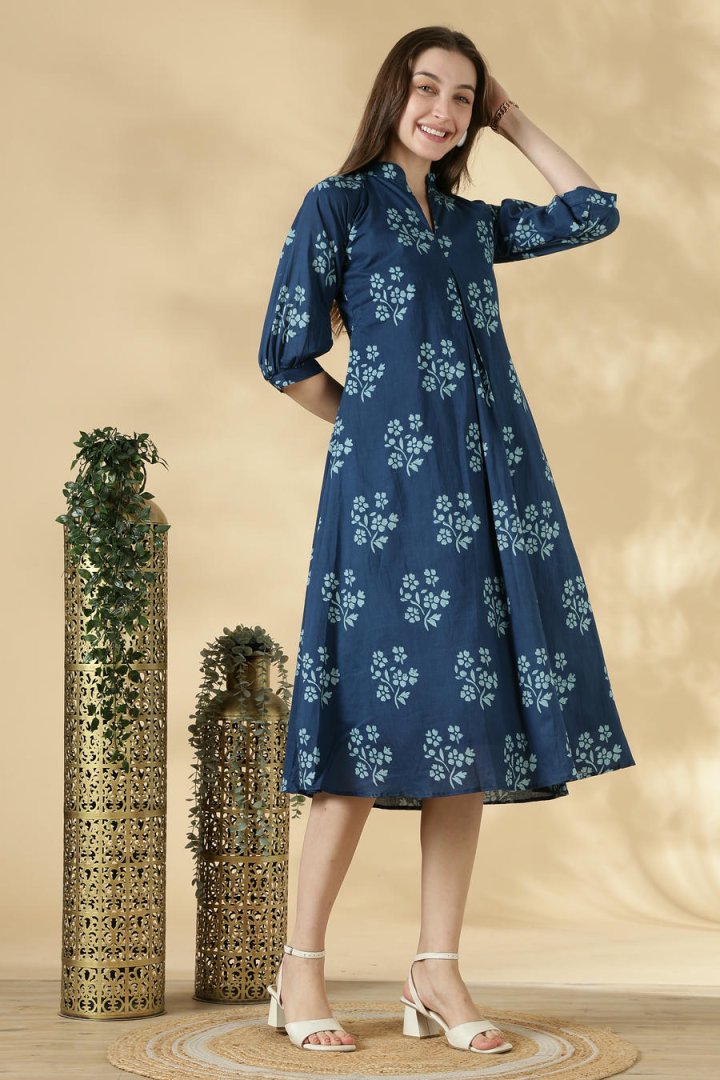Cotton A-Line Top with 3/4th Sleeves - Image 8
