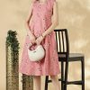 Cotton Embroidery Sleeveless A-Line Top - Thumbnail Image 1