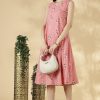 Cotton Embroidery Sleeveless A-Line Top - Thumbnail Image 4