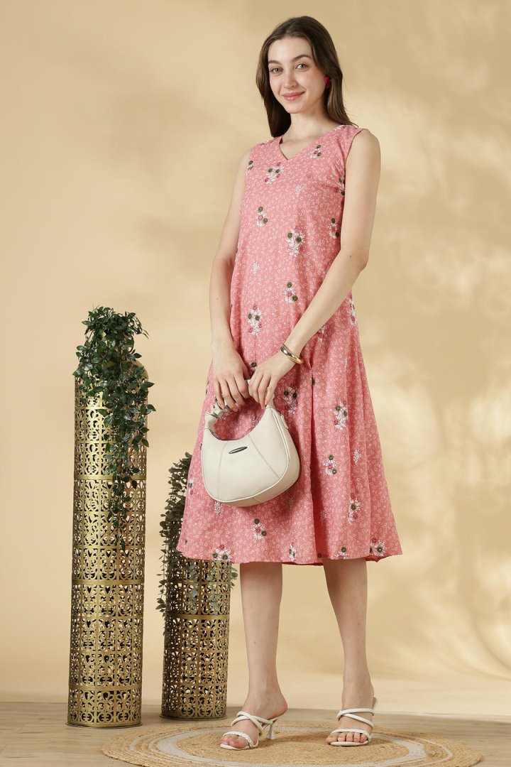 Cotton Embroidery Sleeveless A-Line Top - Image 4