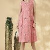 Cotton Embroidery Sleeveless A-Line Top - Thumbnail Image 5