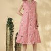 Cotton Embroidery Sleeveless A-Line Top - Thumbnail Image 8