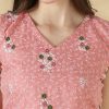 Cotton Embroidery Sleeveless A-Line Top - Thumbnail Image 9