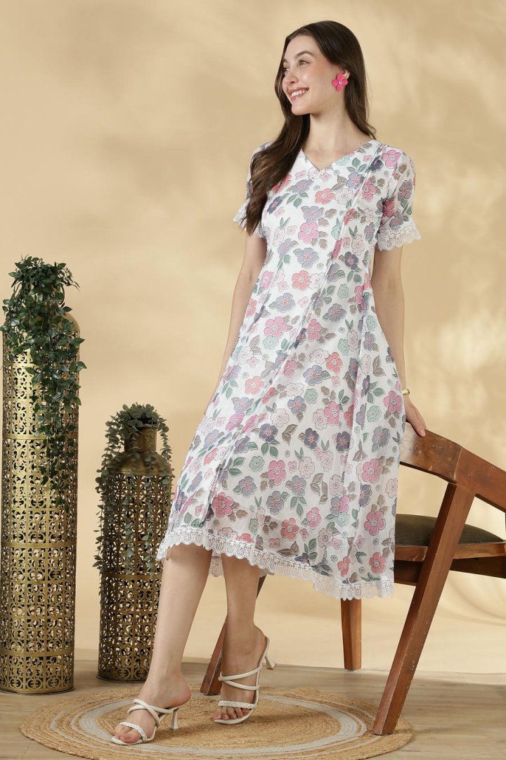 Kota Floral Design A-Line Top - Image 4