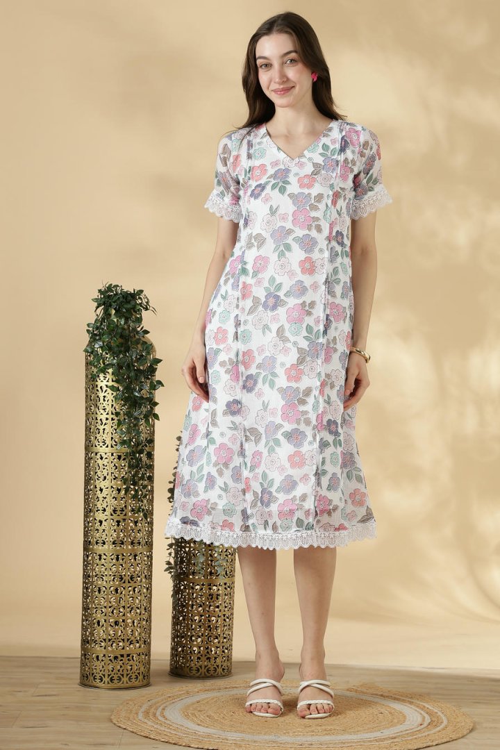 Kota Floral Design A-Line Top - Image 6