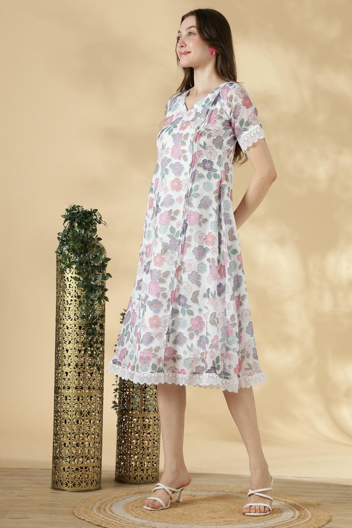 Kota Floral Design A-Line Top - Image 7