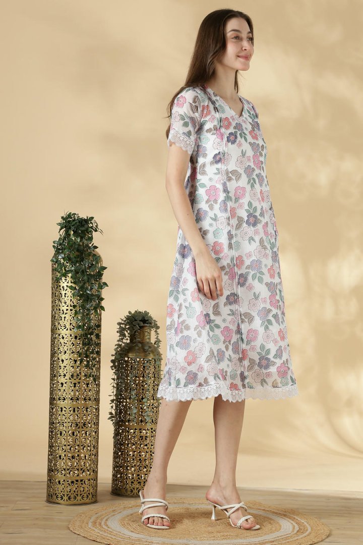 Kota Floral Design A-Line Top - Image 8