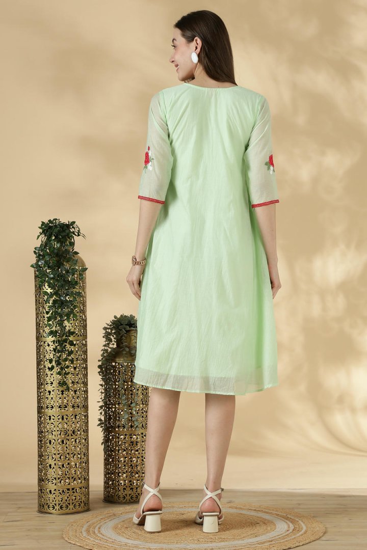 Mul Chandheri Pleated A-Line Top - Image 2