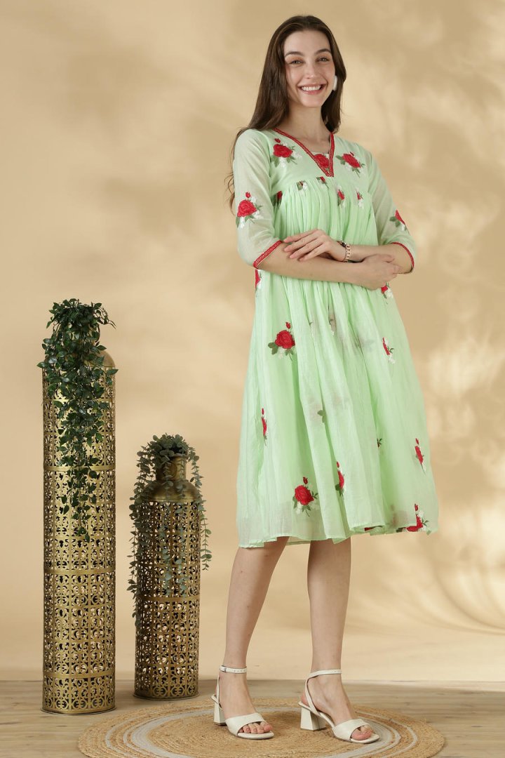 Mul Chandheri Pleated A-Line Top - Image 5
