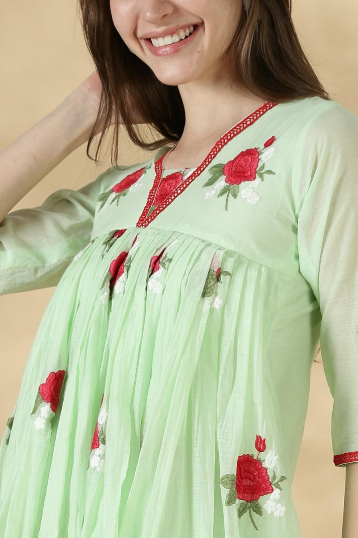 Mul Chandheri Pleated A-Line Top - Image 7