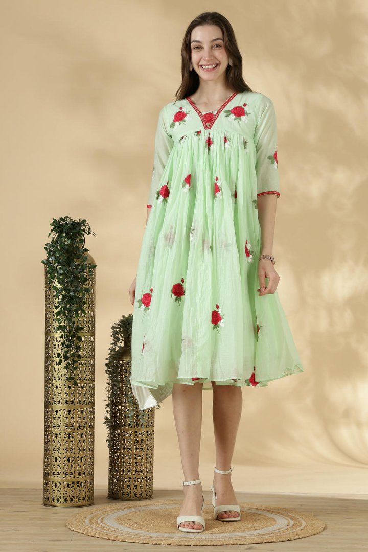 Mul Chandheri Pleated A-Line Top - Image 8