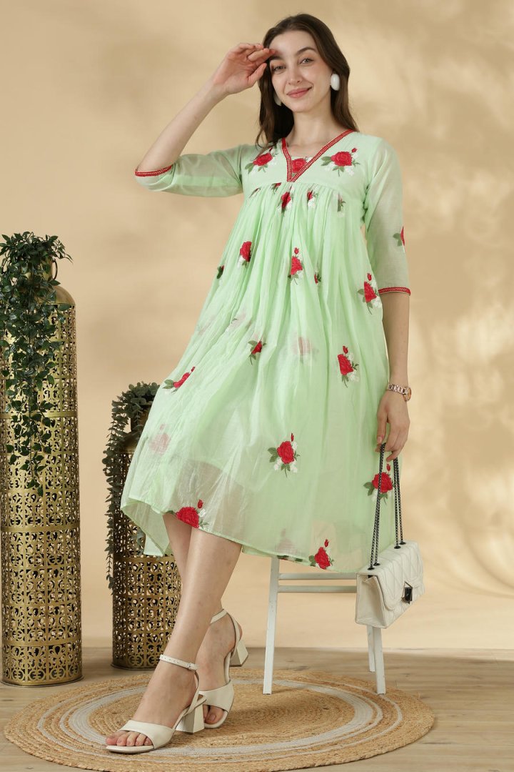Mul Chandheri Pleated A-Line Top - Image 10